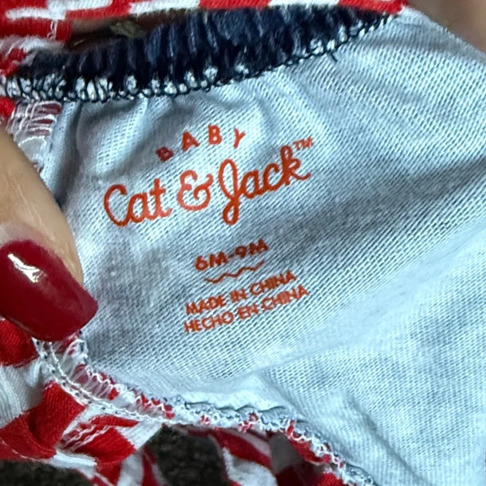 Cat & Jack Red and Blue Starry Diaper Cover Set